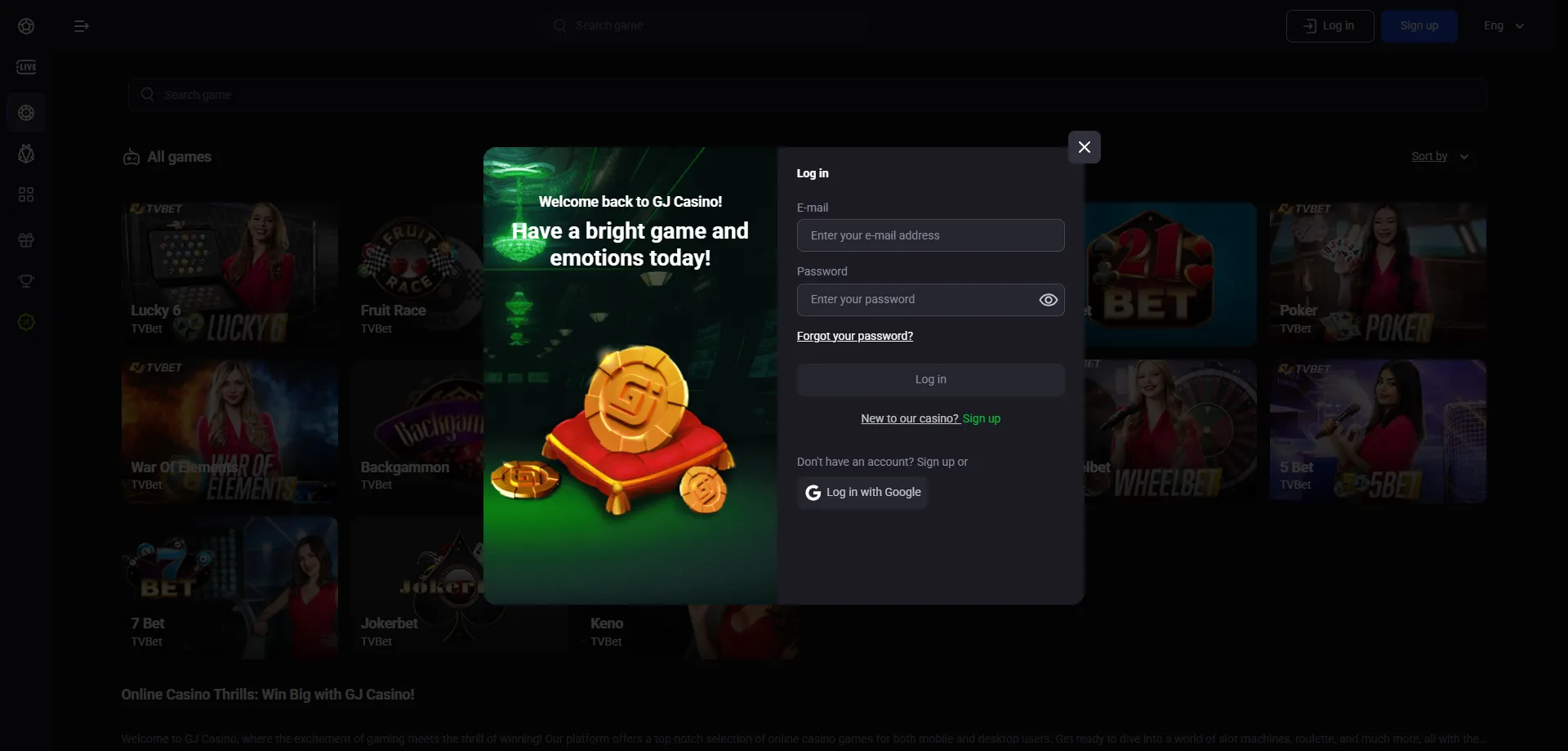 GJ Casino m&auml;nguteek &mdash; &uuml;le 3000 m&auml;ngu tipptulijatelt